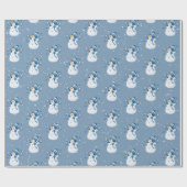 Snowmen in Snowflakes Cadeaupapier (Vlak)