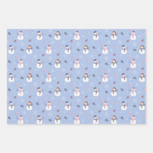 Snowmen-inpakpapier Inpakpapier Vel (Voorkant)
