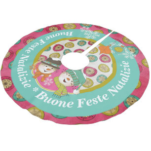 Snowmen Italy Merry Kersttree Skirt Kerstboom Rok