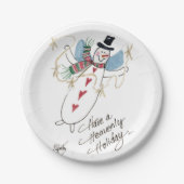 SnowMen kan ook Angels zijn Papieren Bordje (Voorkant)