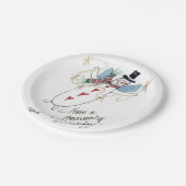 SnowMen kan ook Angels zijn Papieren Bordje (Gekanteld)