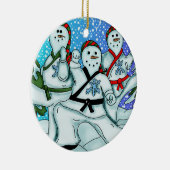 Snowmen karate Ornament (Rechts)