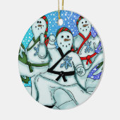 Snowmen karate Ornament (Links)