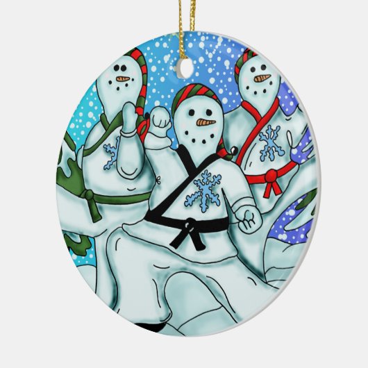 Snowmen karate Ornament (Links)