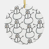 Snowmen Keramisch Ornament (Voorkant)