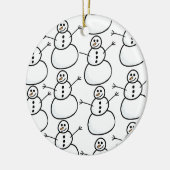 Snowmen Keramisch Ornament (Links)