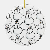 Snowmen Keramisch Ornament (Achterkant)