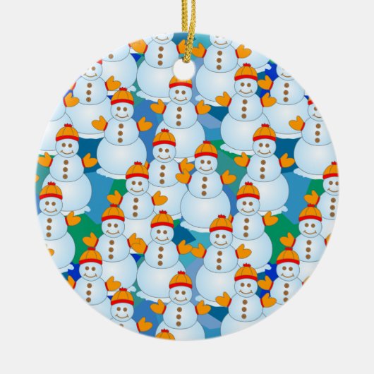 Snowmen Keramisch Ornament (Voorkant)
