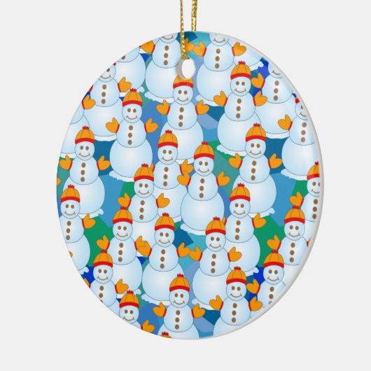 Snowmen Keramisch Ornament (Links)