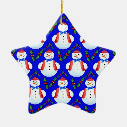 Snowmen Keramisch Ornament (Voorkant)