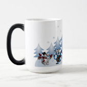 Snowmen, kerstbomen en sneeuw magische mok (Links)