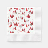 Snowmen kerstbomen servet (Voorkant)