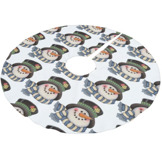 Snowmen Kerstboom Rok (Gekanteld)