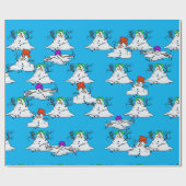 Snowmen kerstcadeautje smelten cadeaupapier (Vlak)