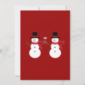 Snowmen kerstfeestelijke uitnodigingen (Achterkant)