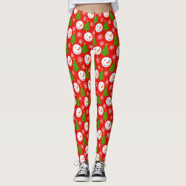 Snowmen Kerstfeestmaal Leggings