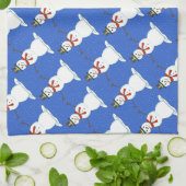 Snowmen-kerstkeukenhanddoeken Theedoek (Gevouwen)