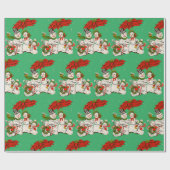 Snowmen Kerstmis Cadeaupapier (Vlak)
