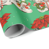 Snowmen Kerstmis Cadeaupapier (Rol Hoek)