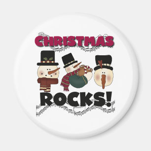 Snowmen Kerstmis Rocks Magneet