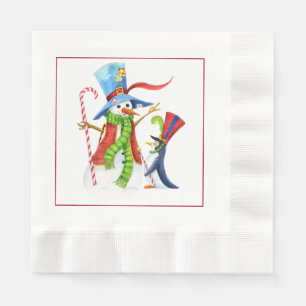 Snowmen-kerstpapier Napkins Servet