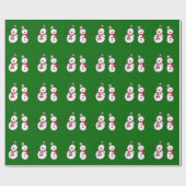 Snowmen kerstpatroonpapier cadeaupapier (Vlak)