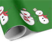 Snowmen kerstpatroonpapier cadeaupapier (Rol Hoek)