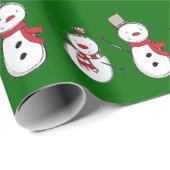 Snowmen kerstpatroonpapier cadeaupapier (Rol Hoek)