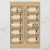 Snowmen Labels op een blad - 10 Design Flyer (Voorkant)