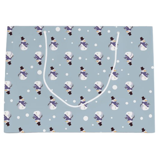 Snowmen Large Gift Bag Groot Cadeauzakje (Voorkant)