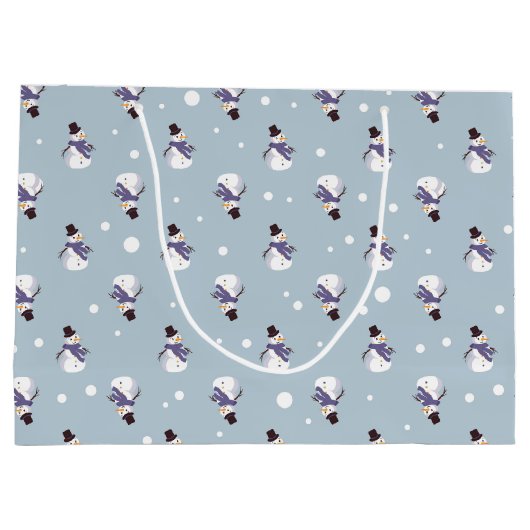 Snowmen Large Gift Bag Groot Cadeauzakje (Achterkant)