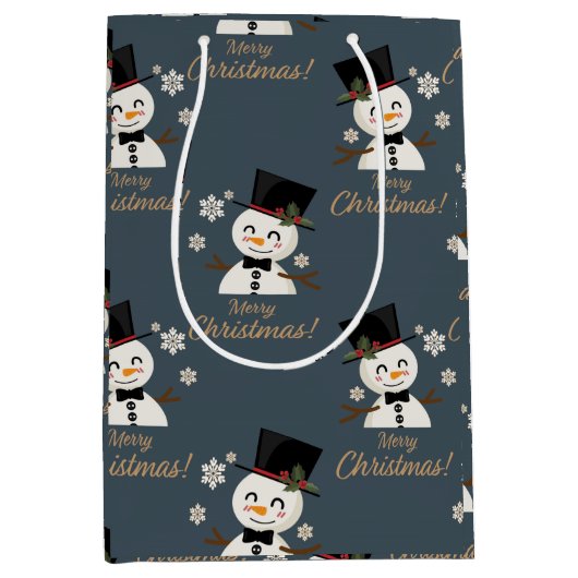 Snowmen Medium Cadeauzakje (Voorkant)