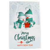 Snowmen Medium Gift Bag Cadeauzakje (Voorkant)