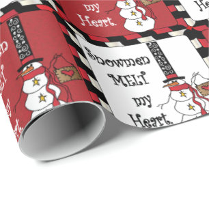 Snowmen Melt je hart   Kerstmis Cadeaupapier
