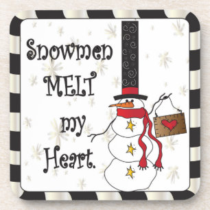 Snowmen Melt je hart Kerstmis Drankjes Onderzetter