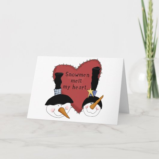 Snowmen Melt Mijn hemden en cadeaus Feestdagen Kaart (Voorkant)