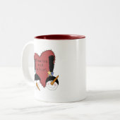 Snowmen Melt Mijn hemden en cadeaus Tweekleurige Koffiemok (Voorkant links)