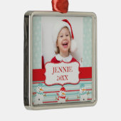 SNOWMEN MERRY CHRISTMAS FOTO ORNAMENT (Rechts)