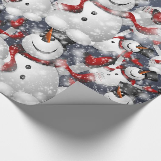 Snowmen met sneeuw cadeaupapier (Hoek)