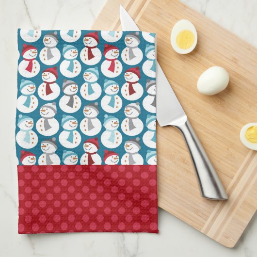 Snowmen Microfiber Kitchen Towel Theedoek (Quarter Fold)