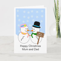 Snowmen Moeder en kerstman Kaart