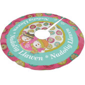 Snowmen Nadolig Llawen Holiday Tree Skirt Kerstboom Rok (Gekanteld)