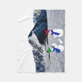 Snowmen op de bergen-rugleuning fleece deken (Voorkant)