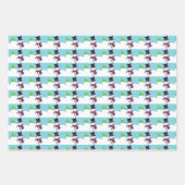 Snowmen op een winterdag inpakpapier vel (Voorkant 2)