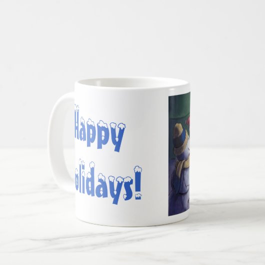 Snowmen Out Camping Mok (Voorkant links)