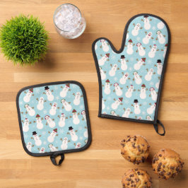 Snowmen Ovenwant & Pannenlap Set