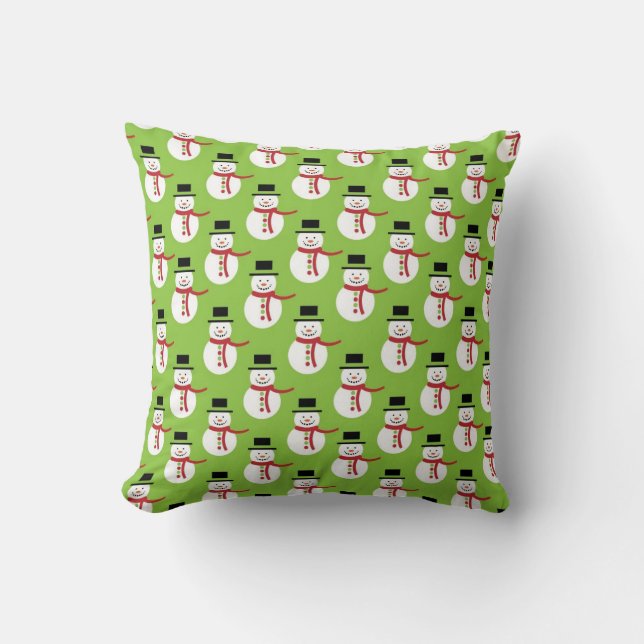 Snowmen Pillow Kussen (Voorkant)
