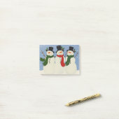 Snowmen Post-it® Notes (Op bureau)