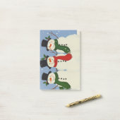 Snowmen Post-it® Notes (Op bureau)