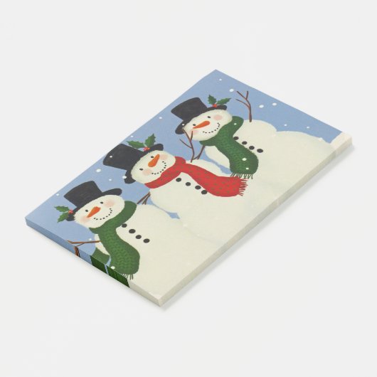 Snowmen Post-it® Notes (Schuin)